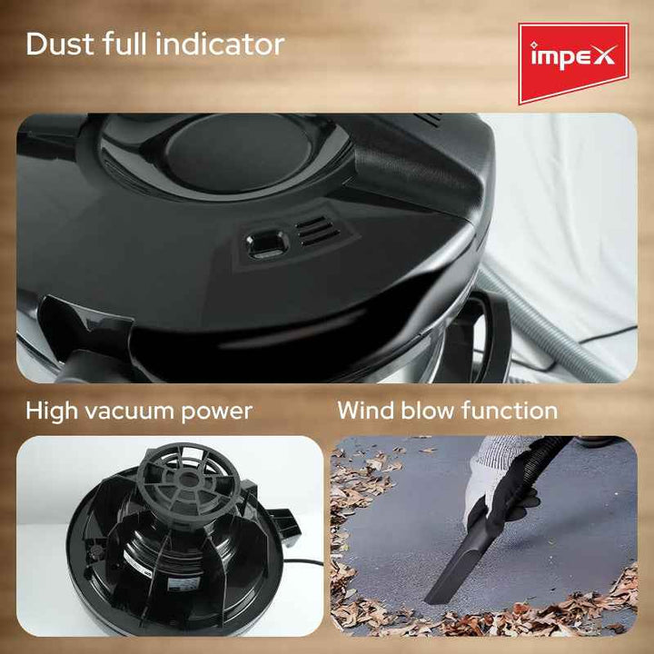 Impex Vacuum Cleaner 21 Liter 2200W Silver IMVC4708