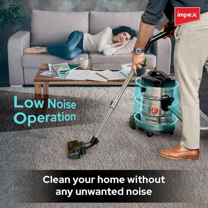 Impex Vacuum Cleaner 21 Liter 2200W Silver IMVC4708