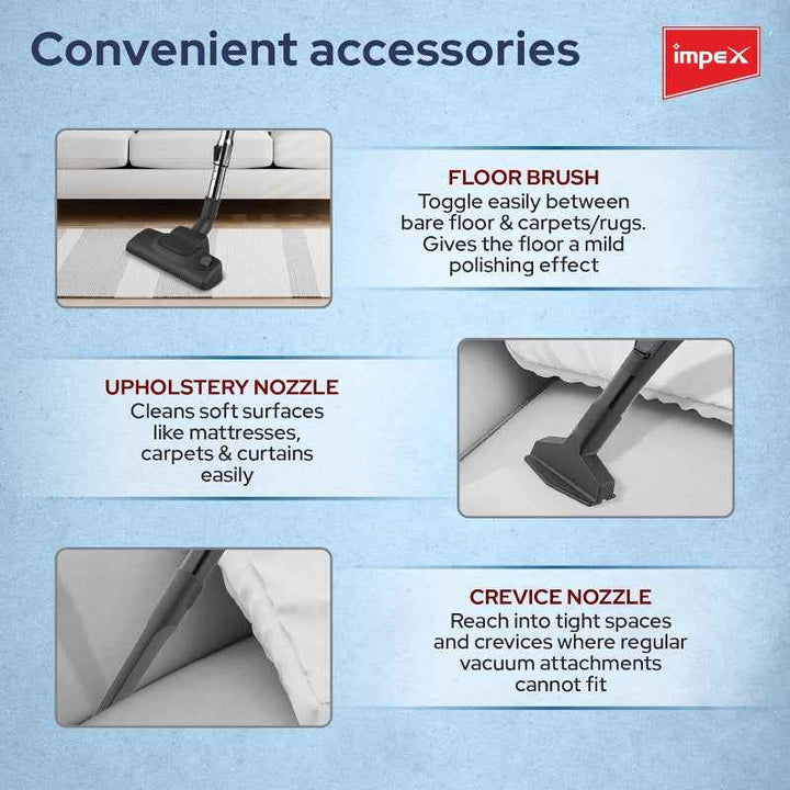 Impex Vacuum Cleaner 21 Liter 2200W Silver IMVC4708