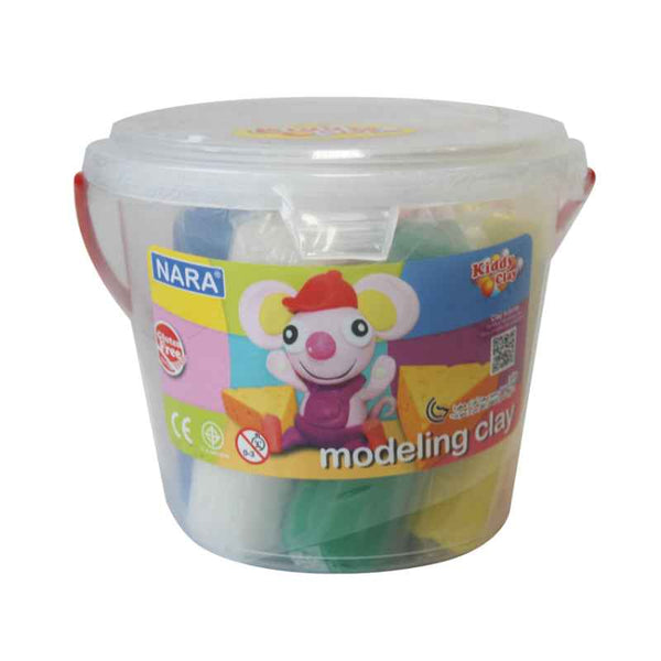 Kiddy Clay Modelling Clay 8 Colors in Bucket KC-BK-700-8