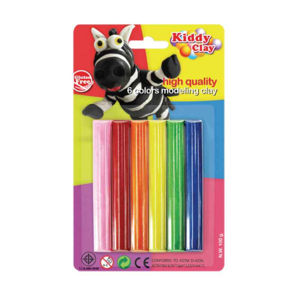 Kiddy Clay Modelling Clay Set of 6 colors