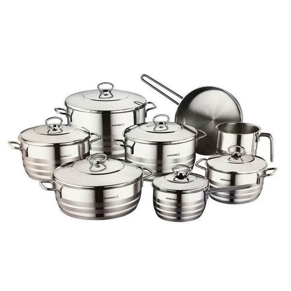 Korkmaz Cookware Set Stainless Steel Astra Grande 14pcs