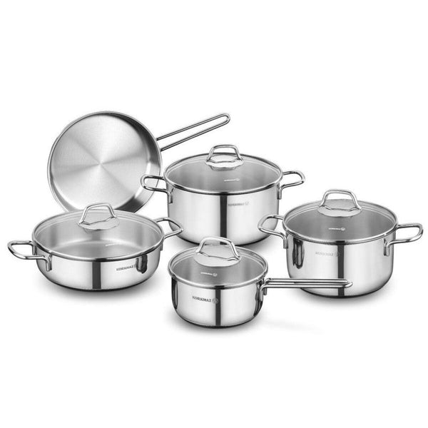 Korkmaz Cookware Set Stainless Steel Perla 9 pcs