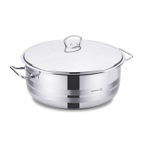 Korkmaz Low Casserole Stainless Steel Mega 50cm/ 45 Liter