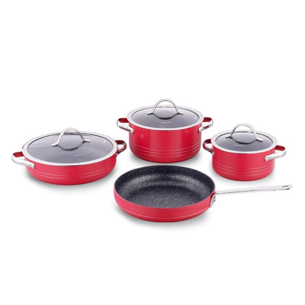 Korkmaz Cookware Set Viva Linea Granite 7pcs KOR26194CW