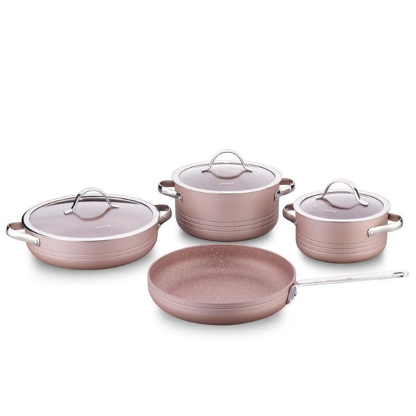 Korkmaz Cookware Set Granite Linea 7pcs Rose Gold KOR2619CW