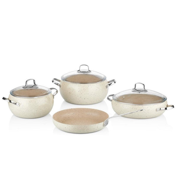 Korkmaz Cookware Set Granite Mondea 7pc KOR2656CW