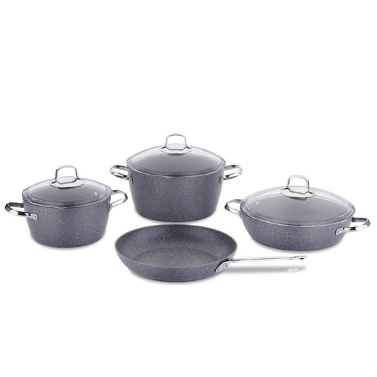 Korkmaz Cookware Set Granite Nea 7pcs Grey