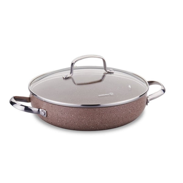 Korkmaz Low Casserole Granite Browni 24cm/ 2.4 Liter