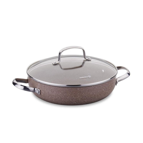 Korkmaz Low Casserole Granite Browni 28cm/ 3.6 Liter