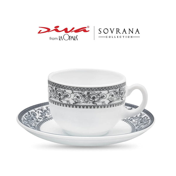 La Opala Cup & Saucer Set Iris L 22 Cl Sovrana Persian Grey