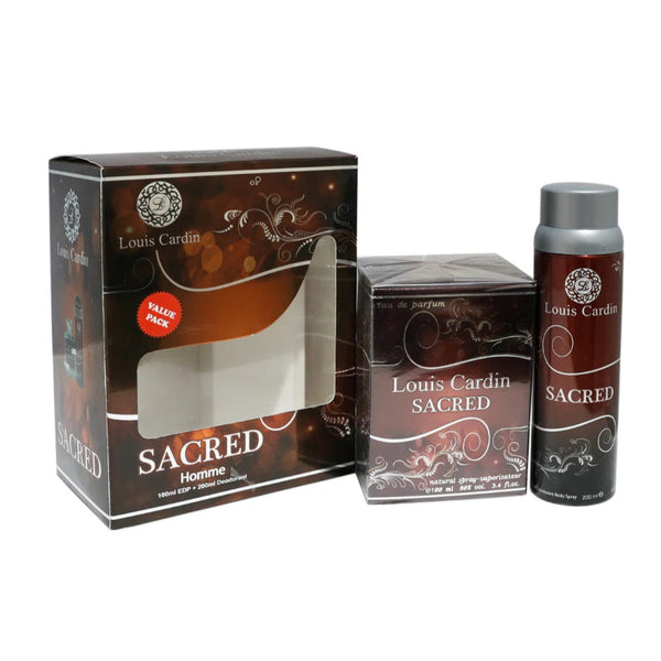 Louis Cardin Sacred Value Pack 100ML EDP + 200ML Deo Set