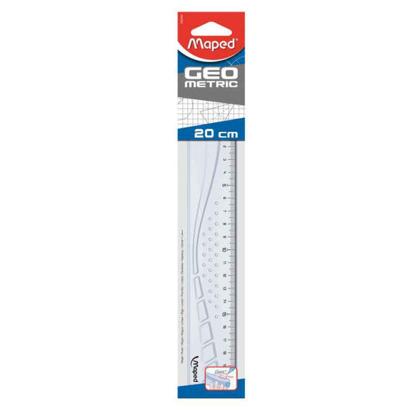 Maped Ruler 20cm Geometric Flat
