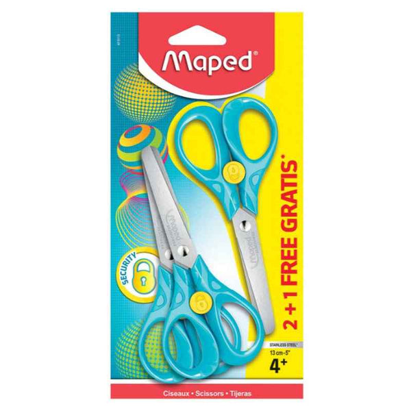 Maped Scissor 13 cm Reflex Kid Bls Set of 3 MD-473113