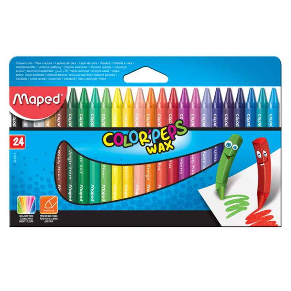 Maped Color Peps Wax Crayons 24 Colors MD-861013