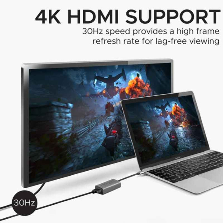 Promate MEDIALINK-H1 Type C To HDMI Adapter Grey MEDIALINK-H1