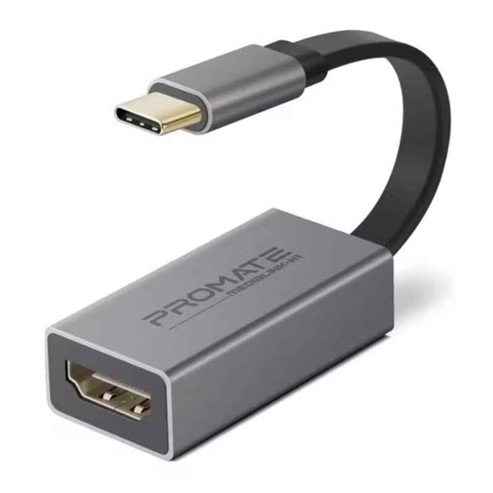 Promate MEDIALINK-H1 Type C To HDMI Adapter Grey MEDIALINK-H1