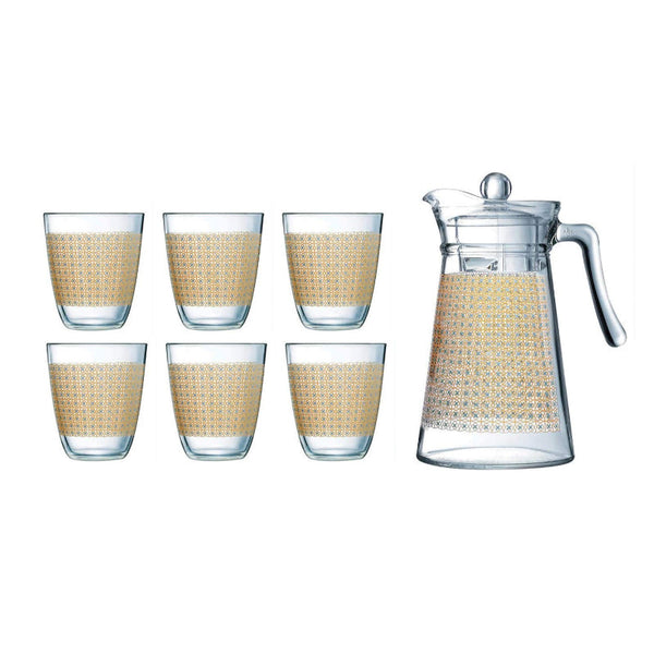 Luminarc Drink Set Neo and Kone Galaxy Gold 7 pcs Set