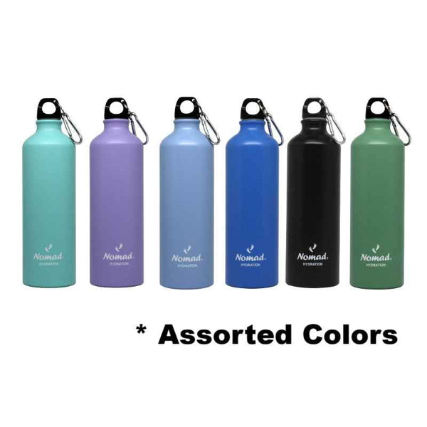 Nomad Hydration Water Bottle Aluminium Assorted 0.750L ND-WB0270-ASST