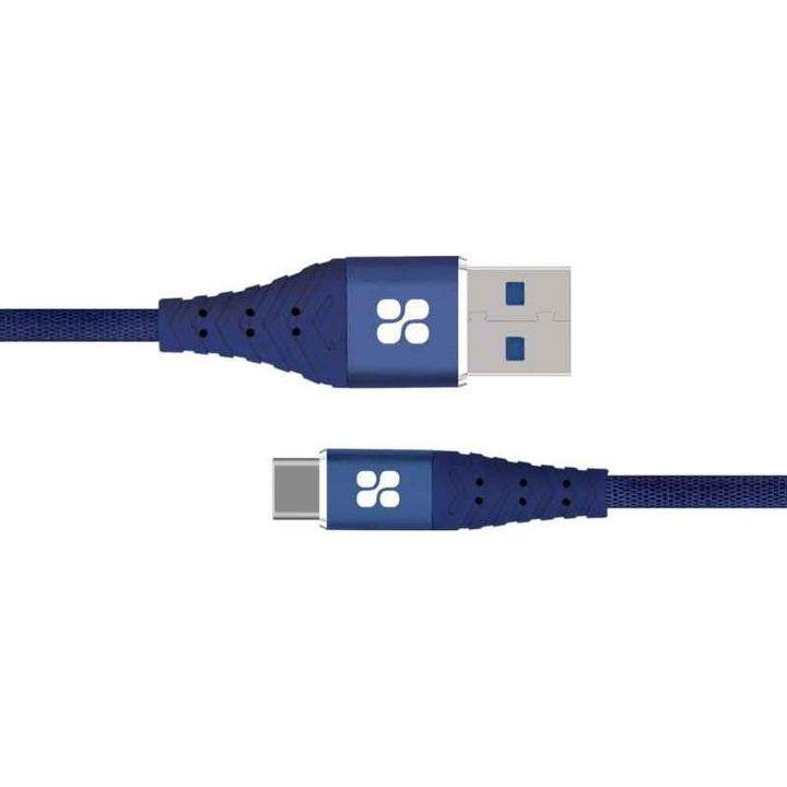 Promate NERVELINKC USB‐A To USB‐C Cable 1.2m Blue NERVELINK‐C-BLU