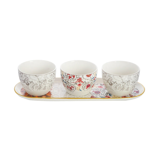 Otantik Dune Sweet Set 3 Piece White Tray Jar