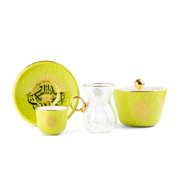 Otantik Zuwar Tea Set 6 Piece Green