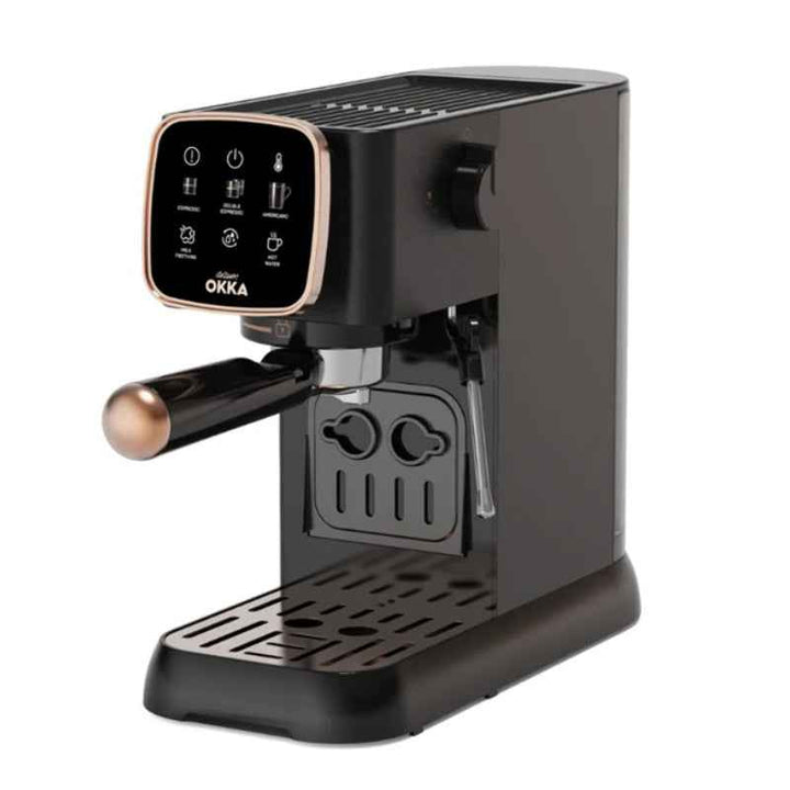 Arzum OKKA Solo Semi Automatic Espresso Machine 1.1 Liter Water Tank OK0034-0554 Black Copper