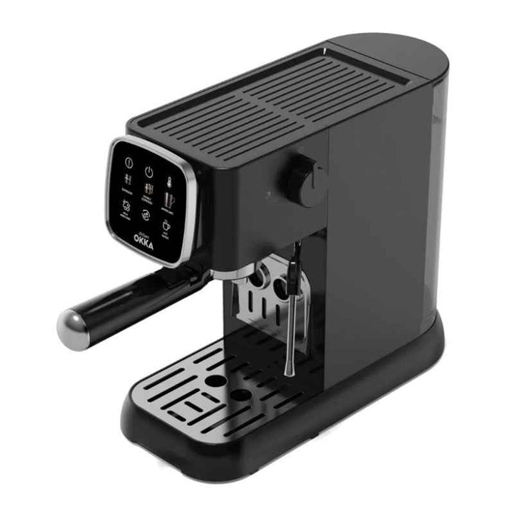 Arzum OKKA Solo Semi Automatic Espresso Machine 1.1 Liter Water Tank OK0034-0554 Black Chrome