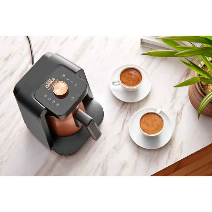 Arzum Okka Rich Pro Plus Turkish Coffee Maker 1.3 Liter Water Tank 700W OK0038-04 Black Copper