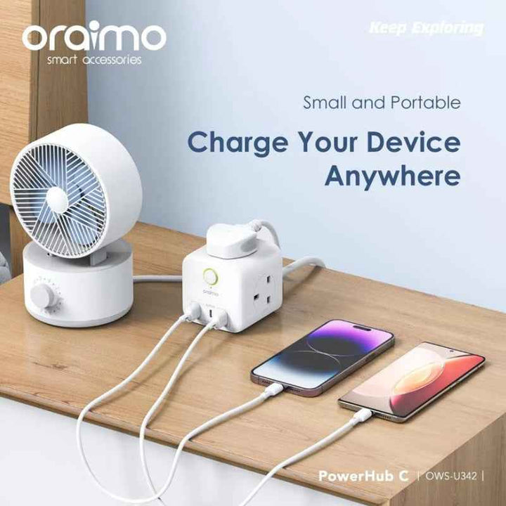 Oraimo PowerHub 6-in-1 Expansion cube OWS-U342 White OWS-U342