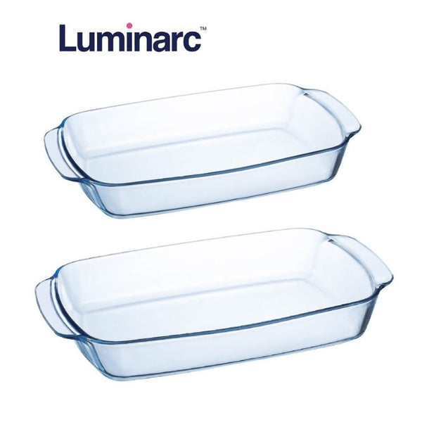 Luminarc Rectangle Dish 2 pcs Set 1.9 Liter/ 3.3 Liter