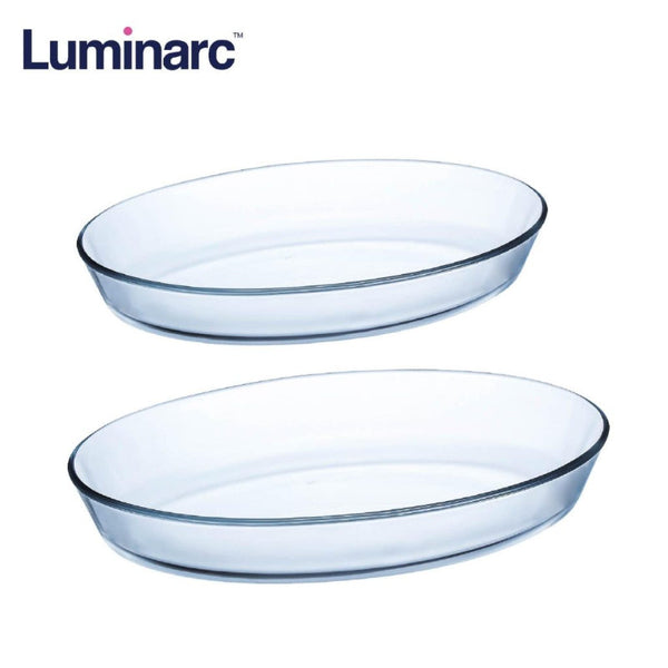 Luminarc Oval Dish 2 pcs Set 1.5 Liter/ 3.8 Liter