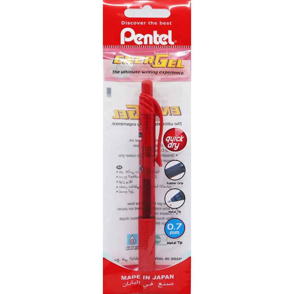 Pentel Energel-X Mtl Tip 0.7mm Red-1Pc
