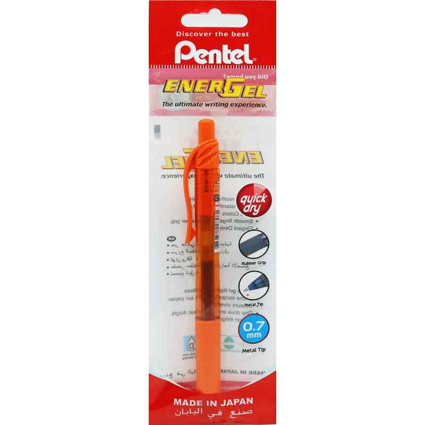 Pentel Energel-X Mtl Tip 0.7mm Orange-1Pc