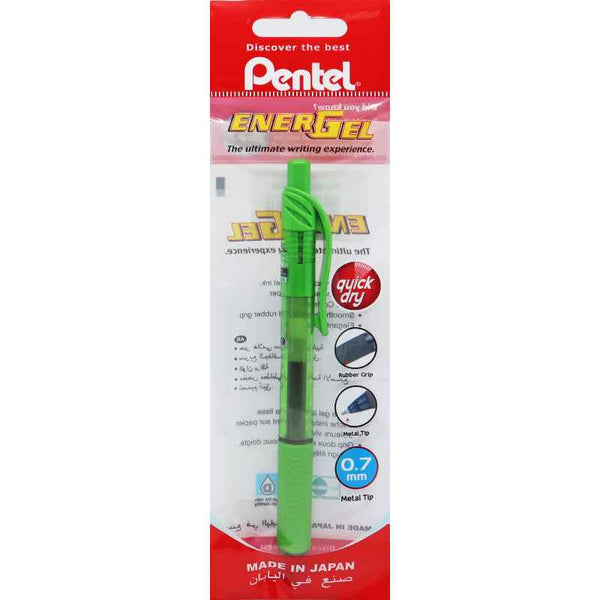Pentel Energel-X Mtl Tip 0.7mm Lime Green-1Pc
