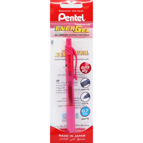 Pentel Energel-X Mtl Tip 0.7mm Pink-1Pc