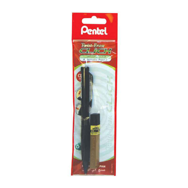 Pentel Mechanical Pencil Twist Erase Click 0.5 Black with 100HB PEP-PACK-067