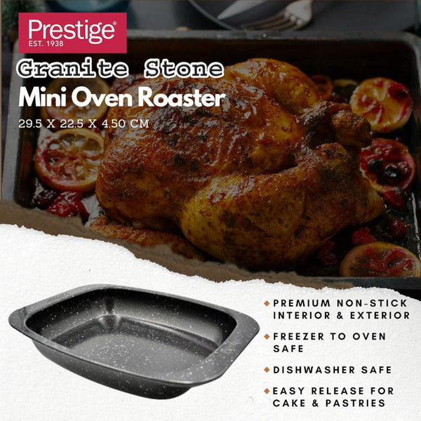 Prestige Mini Oven Roaster Granite Stone ‎29.5 x 22.5 x 4.5 cm PR48763 - Salman Stores