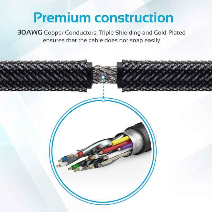 Promate PROLINK4K1300 Right Angle 4K HDMI Cable 3M Black PROLINK4K1‐300