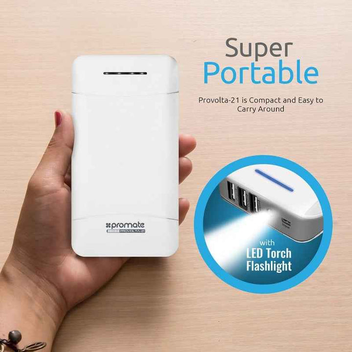 Promate Provolta-21 Power Bank 20800 mAh White PROVOLTA-21