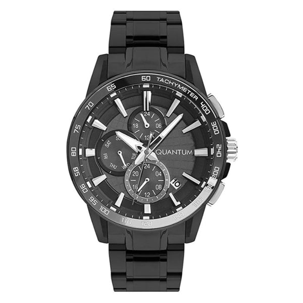 Quantum Men Black Stainless Steel Analog Black Dial Watch PWG993650