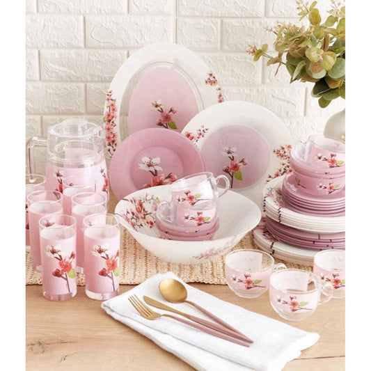 Luminarc Dinner Set Ambi Rose Garden 46 Pieces Set