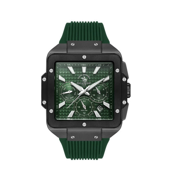 Santa Barbara Polo Men Green Silicone Analog Watch SB1105624