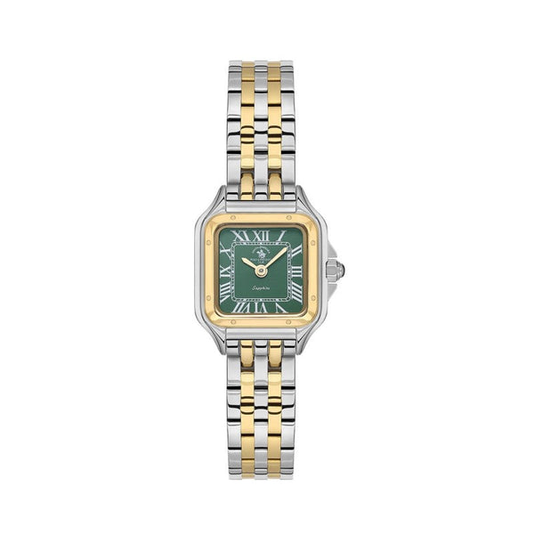 Santa Barbara Polo Women Silver & Gold Stainless Steel Analog Watch