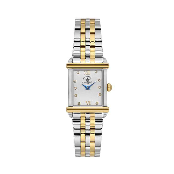 Santa Barbara Polo Club Unique Women Stainless Steel Silver and Gold Watch SB1106234