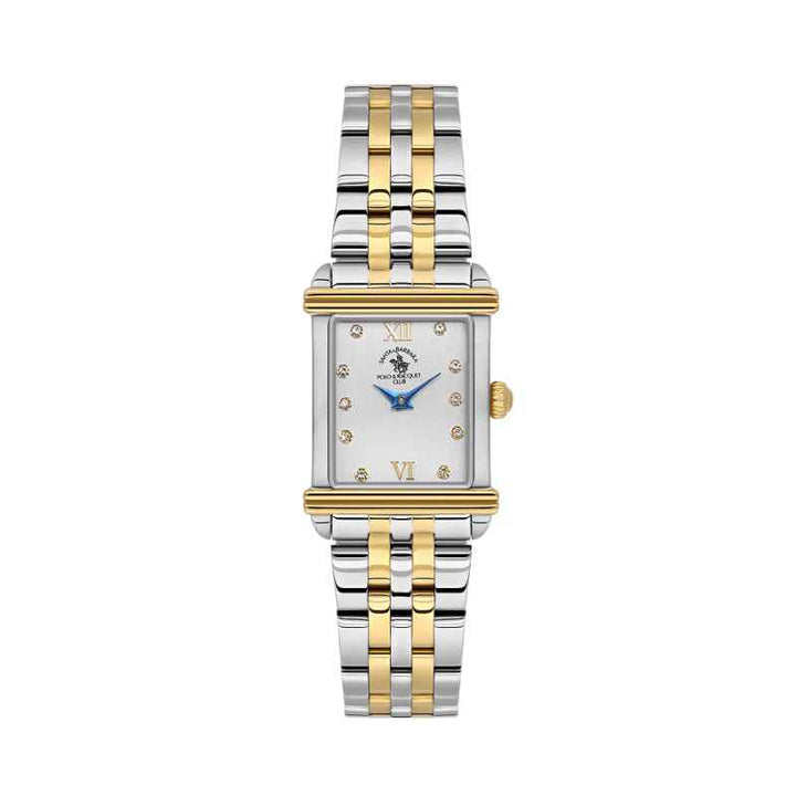 Santa Barbara Polo Club Unique Women Stainless Steel Silver and Gold Watch SB1106234