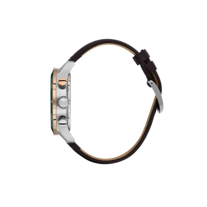 Santa Barbara Polo Club Legend Men Genuine Leather Dark Brown Watch SB1106273