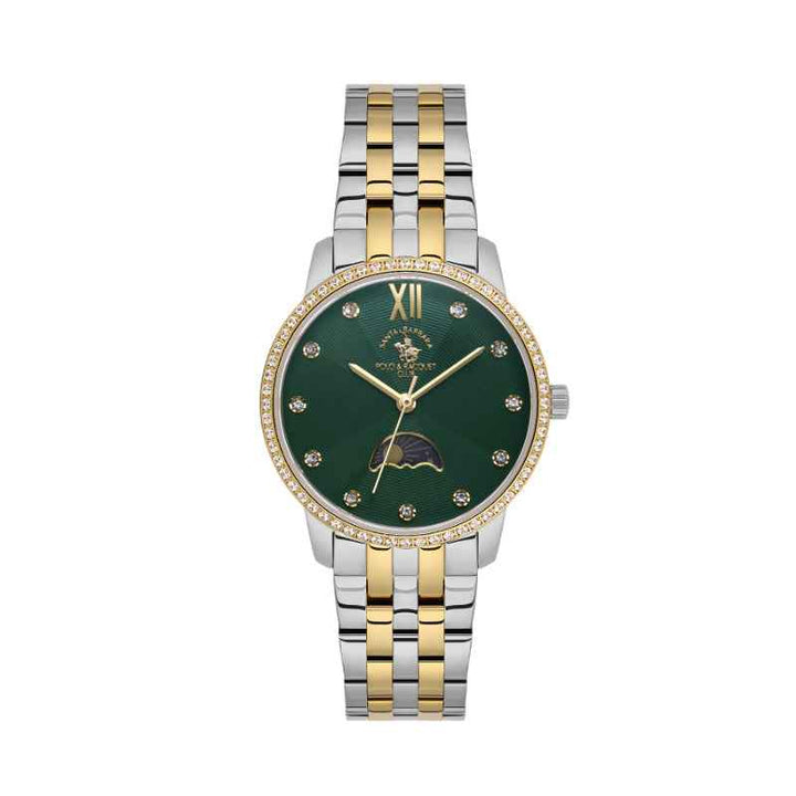 Santa Barbara Polo Club Unique Women Stainless Steel Silver and Gold Watch SB1106384