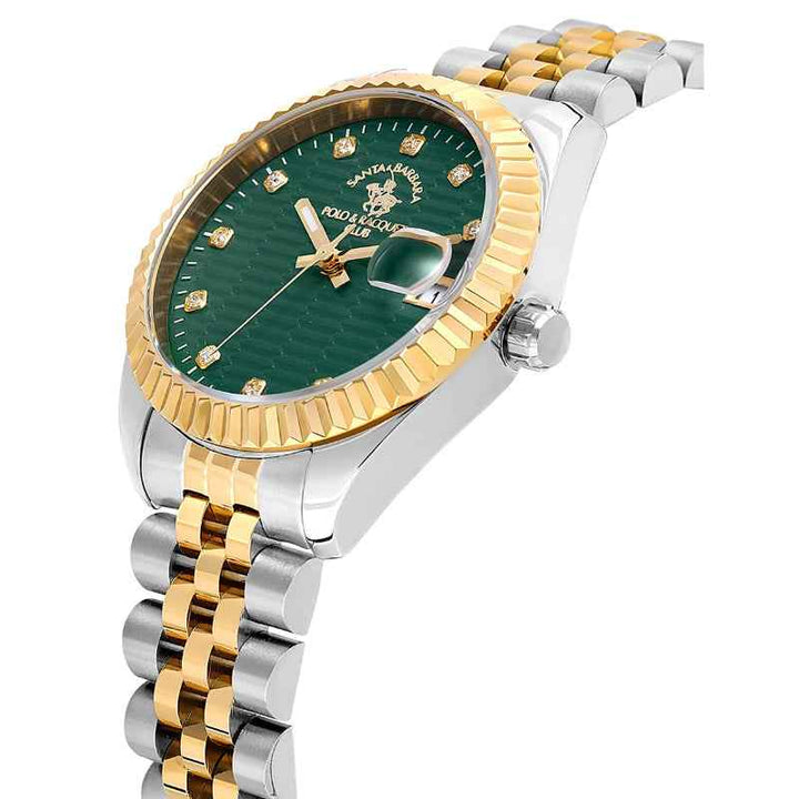 Santa Barbara Polo Club Women Stainless Steel Silver and Gold Watch SB1106433