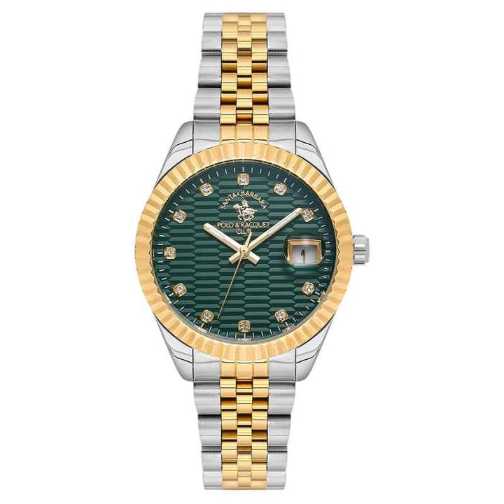 Santa Barbara Polo Club Women Stainless Steel Silver and Gold Watch SB1106433
